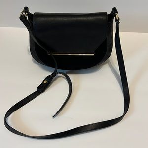 Vince Camilo Black leather and suede crossbody